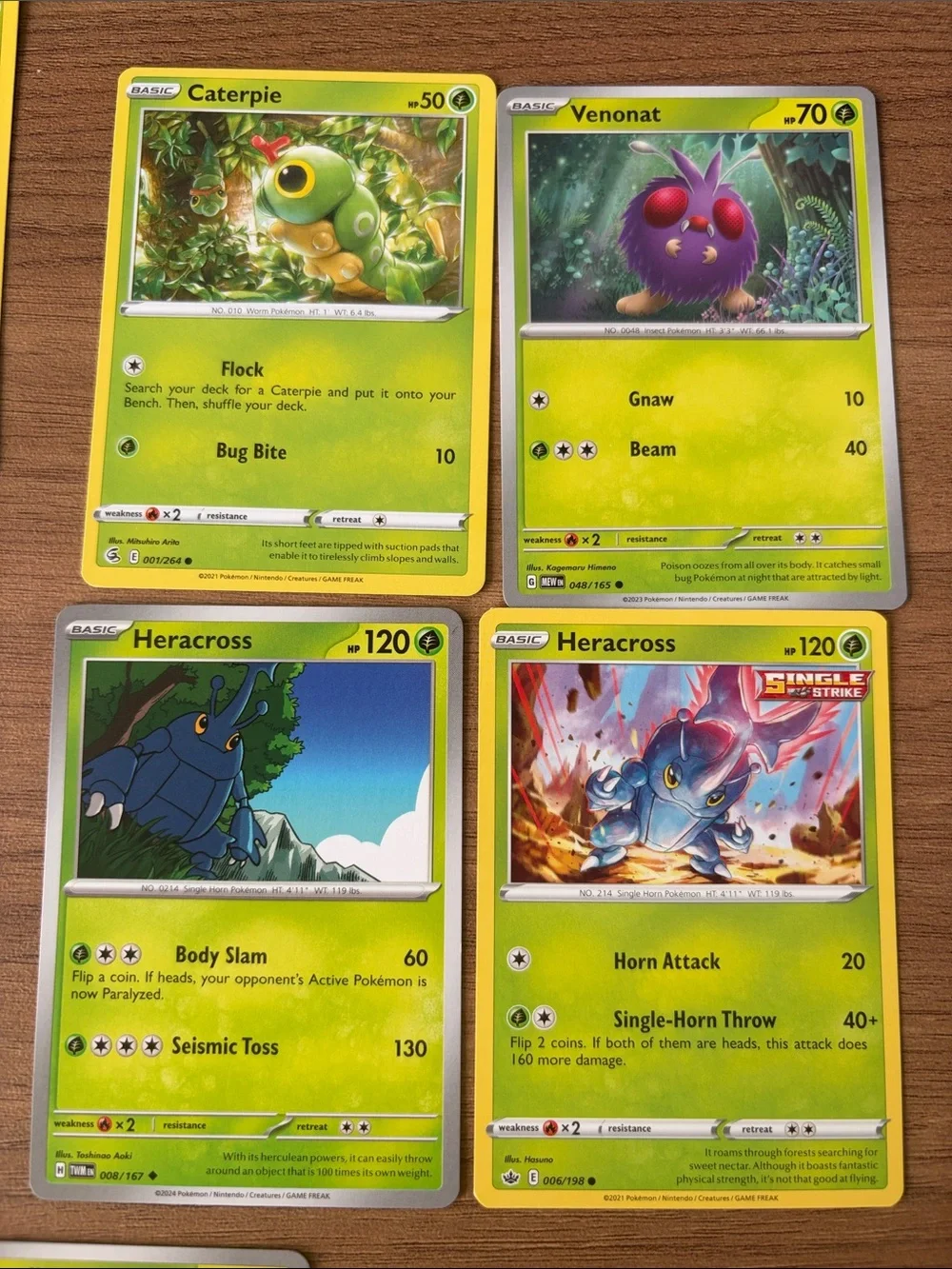 🐛 Bug Pokémon Card Lot | Scyther Heracross Caterpie Weedle Parasect ✨5/$25✨